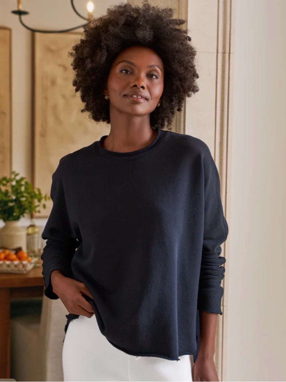 New $228 Frank & Eileen Anna LongSleeve Funnel Neck Capelet British Royal Navy M